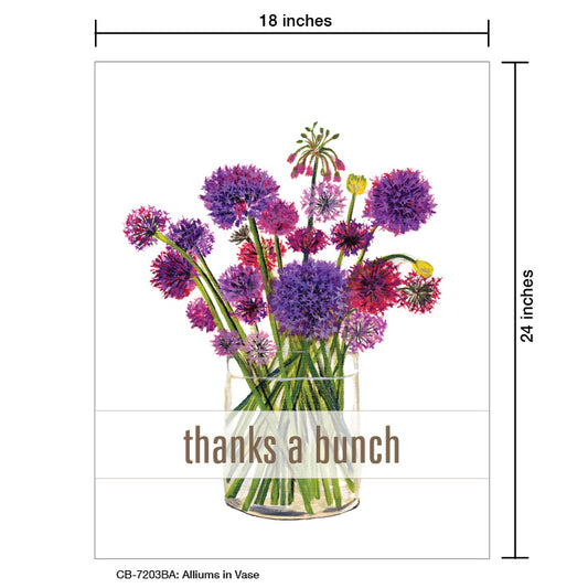 Alliums in Vase, Card Board (7203BA), 18'x24 PosterBoard at www.printedcanvas.com