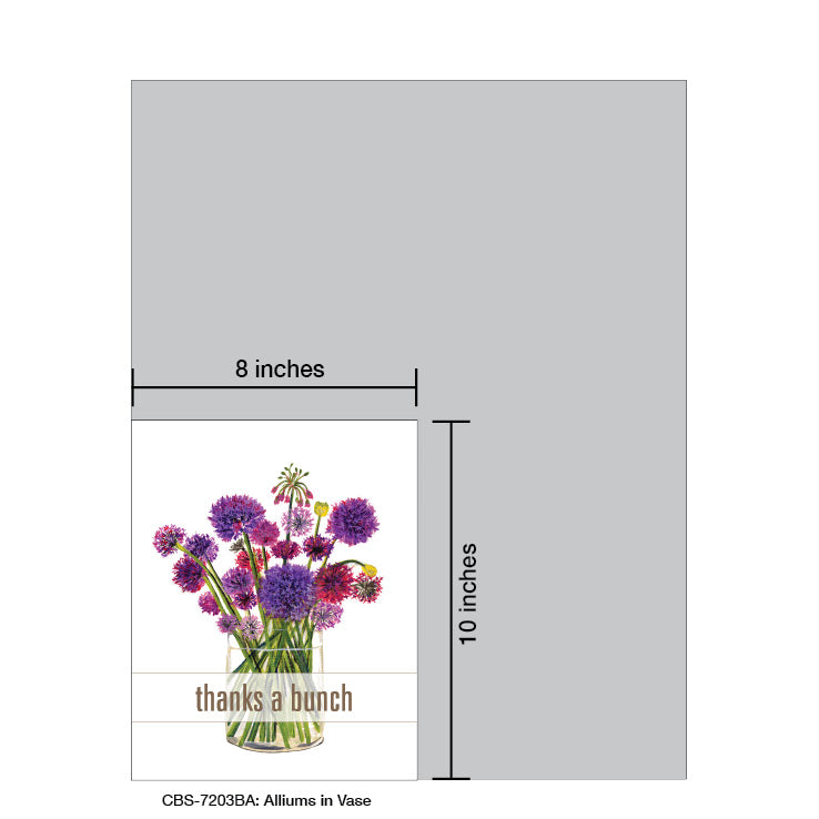 Alliums in Vase, Card Board (7203BA), 8x10 Poster Board, www.printedcanvas.com
