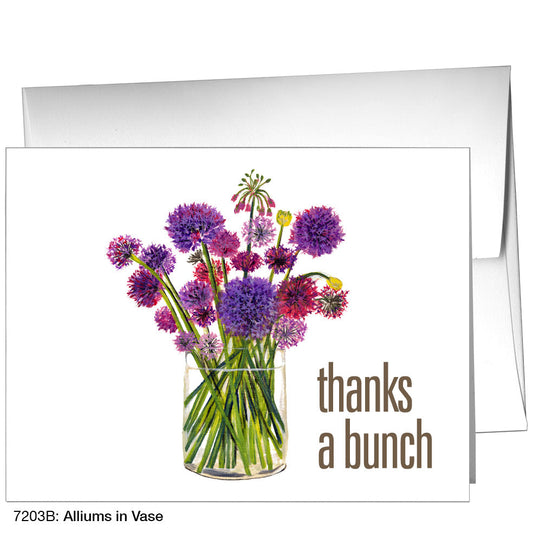 Alliums in Vase, Greeting Card (7203B), A2, printedcanvas.com