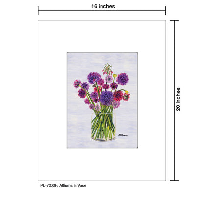 Alliums in Vase, Print (#7203F), Printe Matted, www.printedcanvas.com