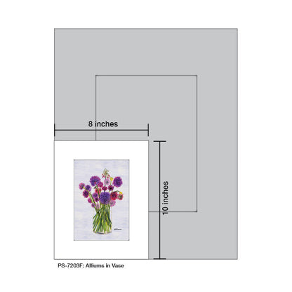 Alliums in Vase, Print (#7203F), Print Matted, www.printedcanvas.com