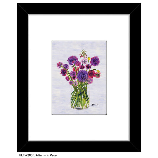 Alliums in Vase, Print (#7203F), Print Matted, www.printedcanvas.com