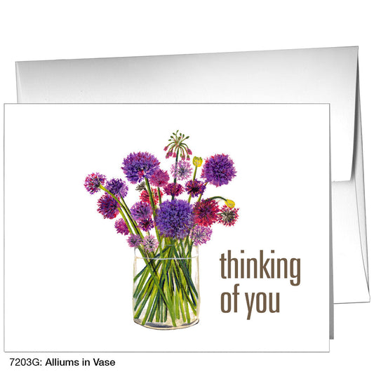 Alliums in Vase, Greeting Card (7203G), A2, printedcanvas.com