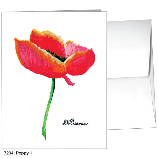 Poppy 01, Greeting Card (7204), A2, printedcanvas.com