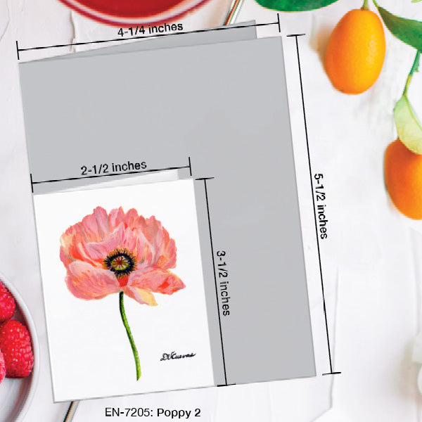 Poppy 02, Greeting Card (7205B), Enclosure Card, www.printedcanvas.com