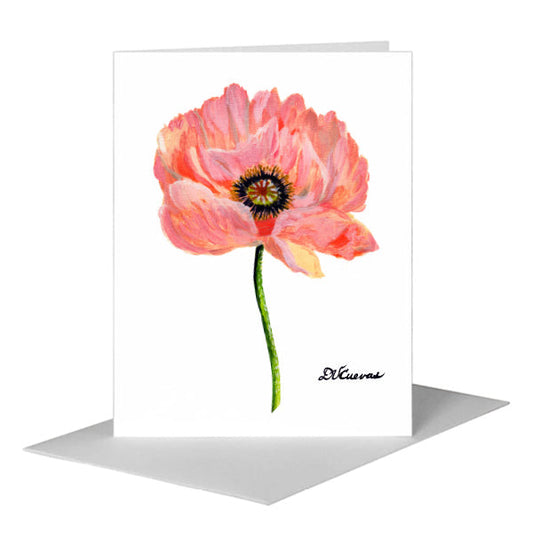 Poppy 02, Greeting Card (#7205B) A2 Card Front, www.printedcanvas.com