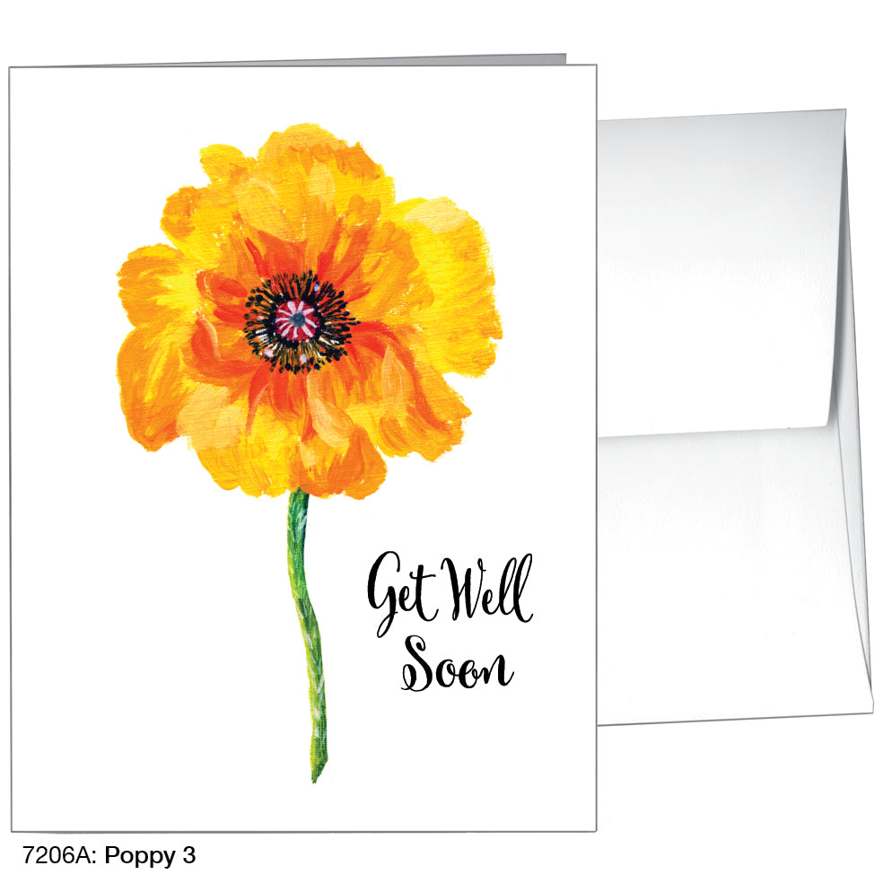 Poppy 03, Greeting Card (7206A), A2, printedcanvas.com