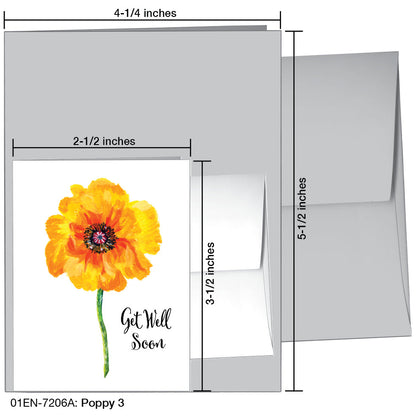 Poppy 03, Greeting Card (7206A), Enclosure, printedcanvas.com