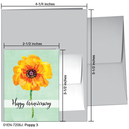 Poppy 03, Greeting Card (7206J)