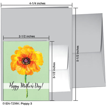 Poppy 03, Greeting Card (7206K), Enclosure Card, www.printedcanvas.com