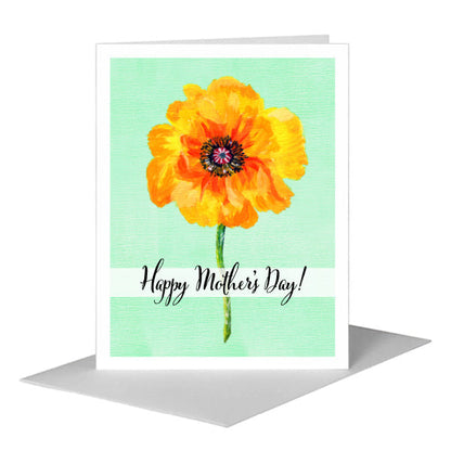Poppy 03, Greeting Card (#7206K) A2 Card Front, www.printedcanvas.com