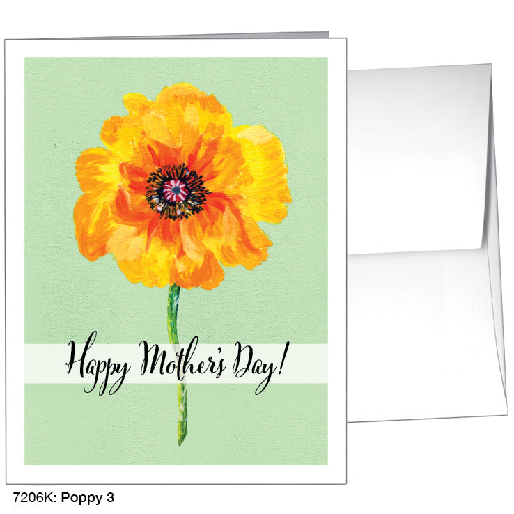 Poppy 03, Greeting Card (7206K), A2 Card Front, www.printedcanvas.com