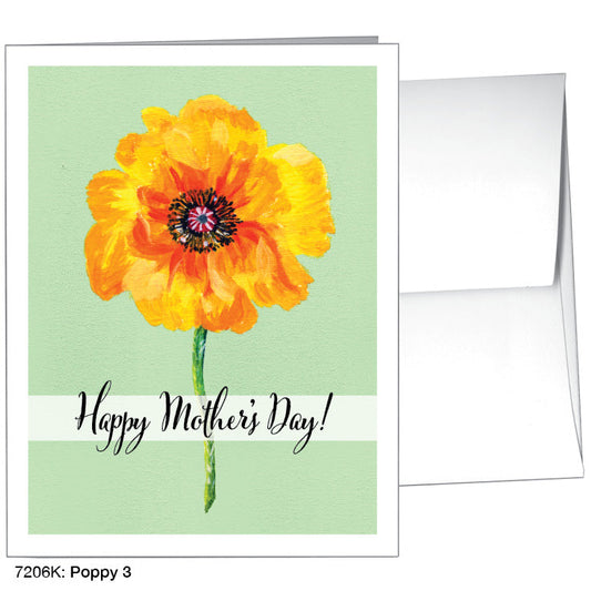 Poppy 03, Greeting Card (7206K), A2 Card Front, www.printedcanvas.com