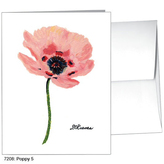Poppy 05, Greeting Card (7208A), A2 Card Front, www.printedcanvas.com