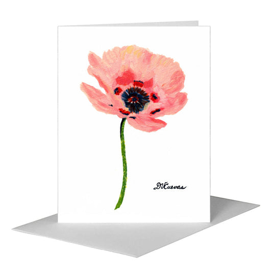 Poppy 05, Greeting Card (#7208A) A2 Card Front, www.printedcanvas.com