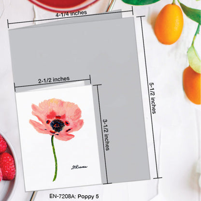 Poppy 05, Greeting Card (7208A), Enclosure Card, www.printedcanvas.com