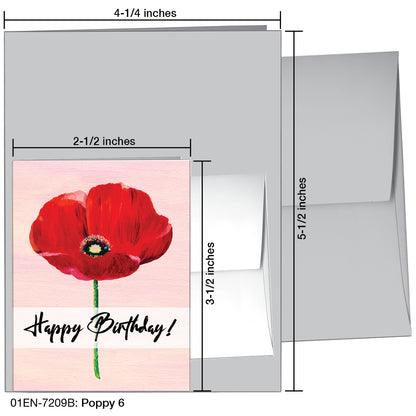 Poppy 06, Greeting Card (7209B)
