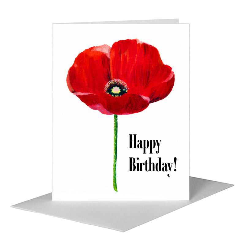 Poppy 06, Greeting Card (#7209B) A2 Card Front, www.printedcanvas.com