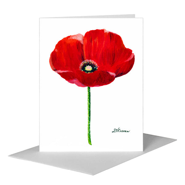 Poppy 06, Greeting Card (#7209A), A2 Card Front, www.printedcanvas.com