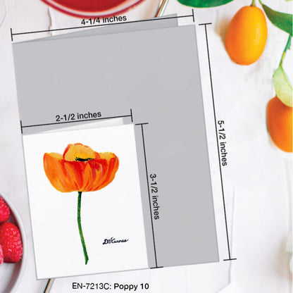 Poppy 10, Greeting Card (7213C), Enclosure Card, www.printedcanvas.com