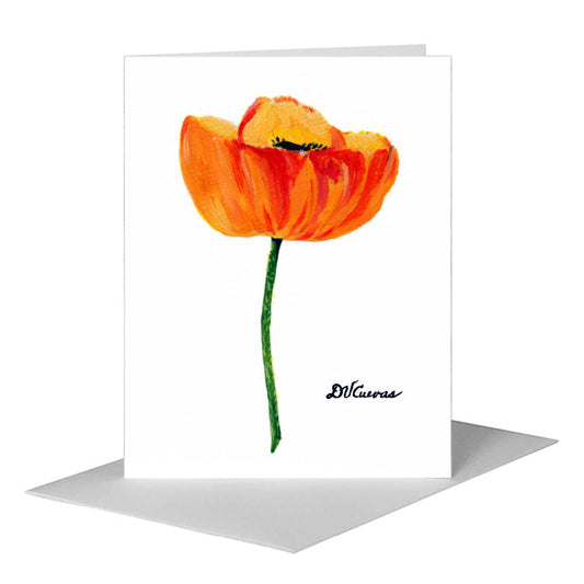 Poppy 10, Greeting Card (#7213C) A2 Card Front, www.printedcanvas.com