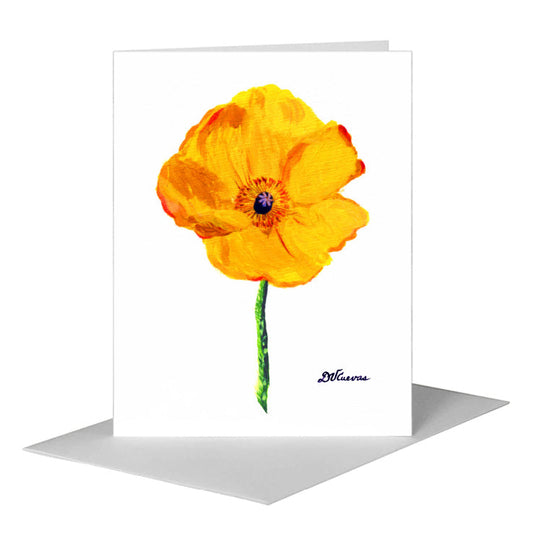 Poppy 11, Greeting Card (#7214A) A2 Card Front, www.printedcanvas.com
