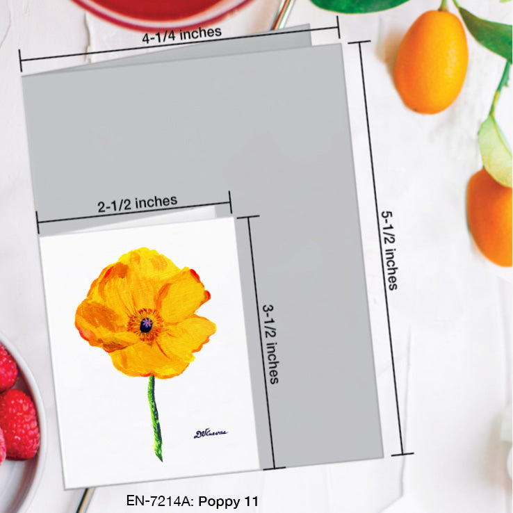 Poppy 11, Greeting Card (7214A), Enclosure Card, www.printedcanvas.com