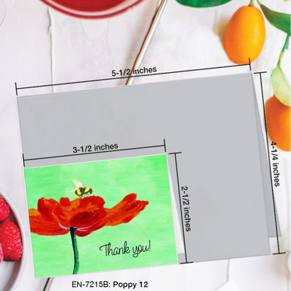 Poppy 12, Greeting Card (7215B), Enclosure Card, www.printedcanvas.com