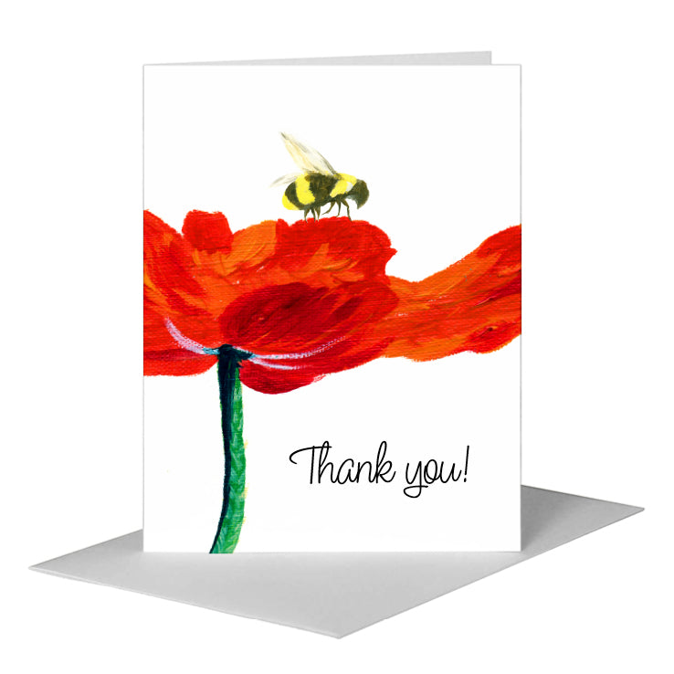 Poppy 12, Greeting Card (#7215BA) A2 Card Front, www.printedcanvas.com