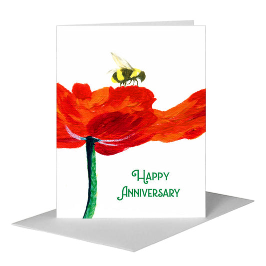 Poppy 12, Greeting Card (#7215CA) A2 Card Front, www.printedcanvas.com
