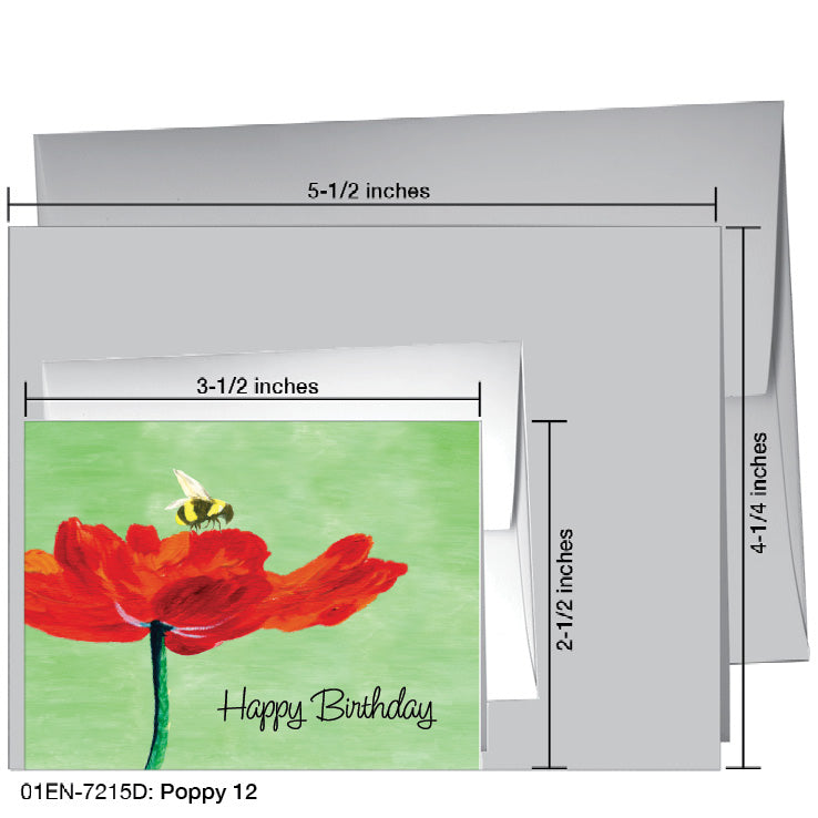Poppy 12, Greeting Card (7215D), Enclosure Card, printedcanvas.com