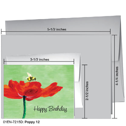Poppy 12, Greeting Card (7215D), Enclosure Card, printedcanvas.com