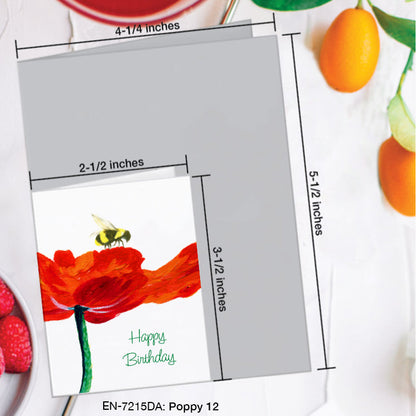 Poppy 12, Greeting Card (#7215DA)
