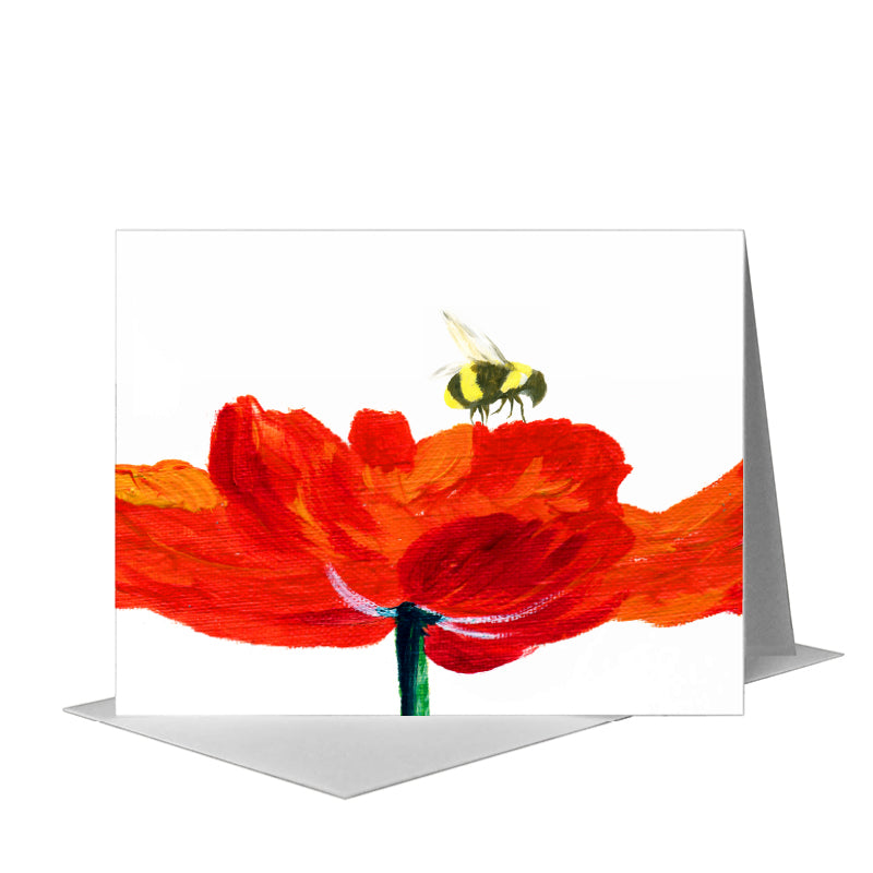 Poppy 12, Greeting Card (#7215F) A2 Card Front, www.printedcanvas.com