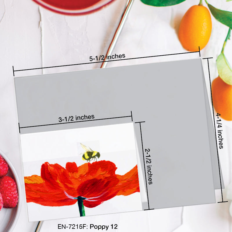 Poppy 12, Greeting Card (7215F), Enclosure Card, www.printedcanvas.com