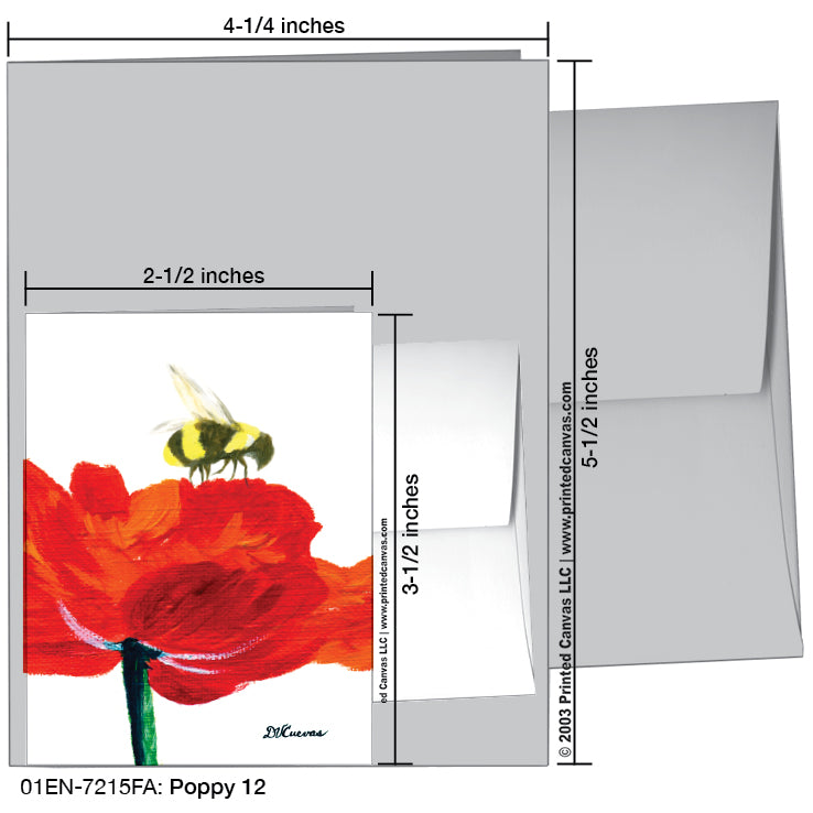 Poppy 12, Greeting Card (#7215FA)