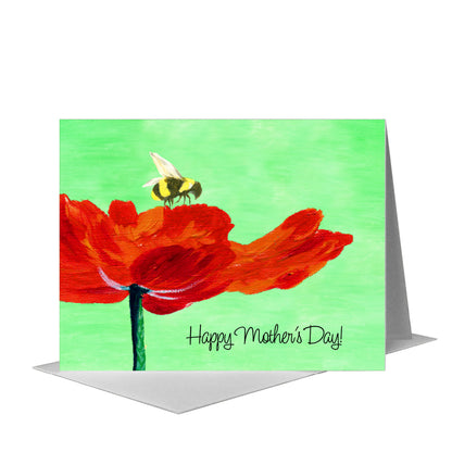 Poppy 12, Greeting Card (#7215G) A2 Card Front, www.printedcanvas.com