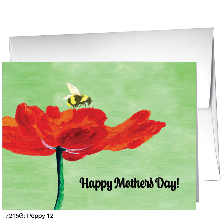 Poppy 12, Greeting Card (7215G), A2 Card, www.printedcanvas.com