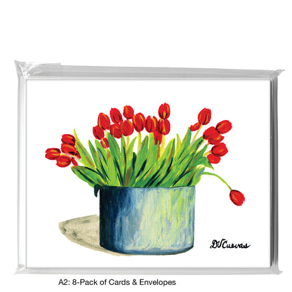 Tulips In Tin, Greeting Card (7216)