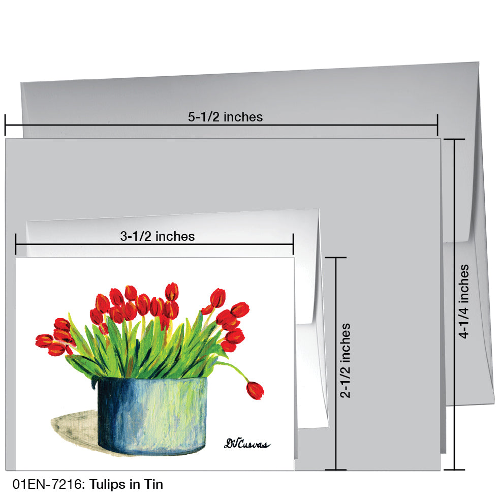 Tulips In Tin, Greeting Card (7216), Enclosure, printedcanvas.com