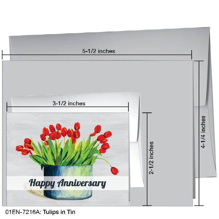 Tulips in Tin, Greeting Card (#7216A)