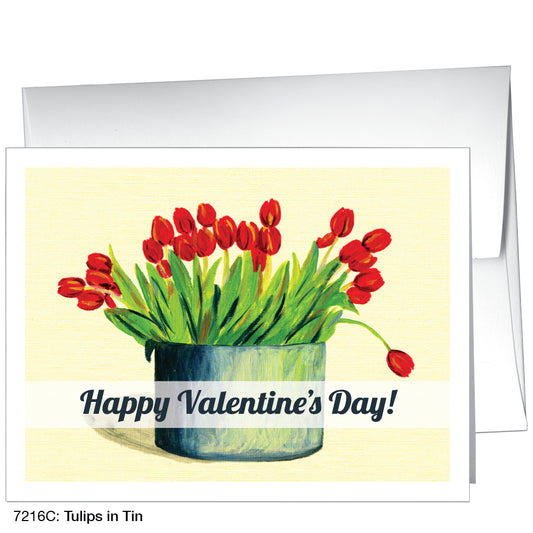 Tulips In Tin, Greeting Card (7216C)