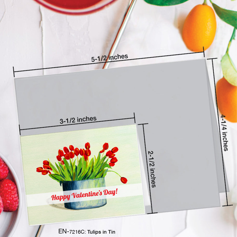Tulips in Tin, Greeting Card (#7216C)