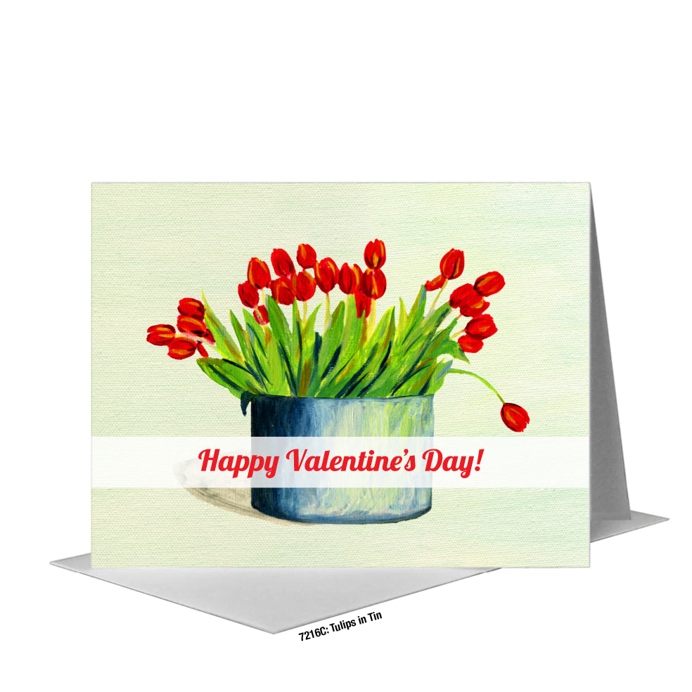 Tulips in Tin, Greeting Card (#7216C)