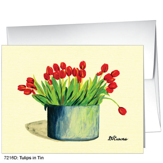 Tulips In Tin, Greeting Card (7216D), A2, printedcanvas.com