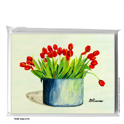 Tulips in Tin, Greeting Card (#7216D)