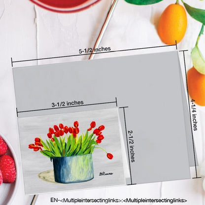 Tulips in Tin, Greeting Card (#7216D)