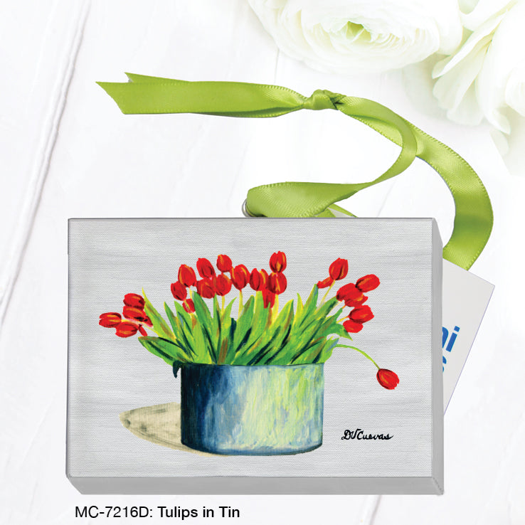 Tulips in Tin, Mini Canvas (MC-7216D)