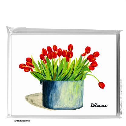 Tulips in Tin, Greeting Card (#7216E)