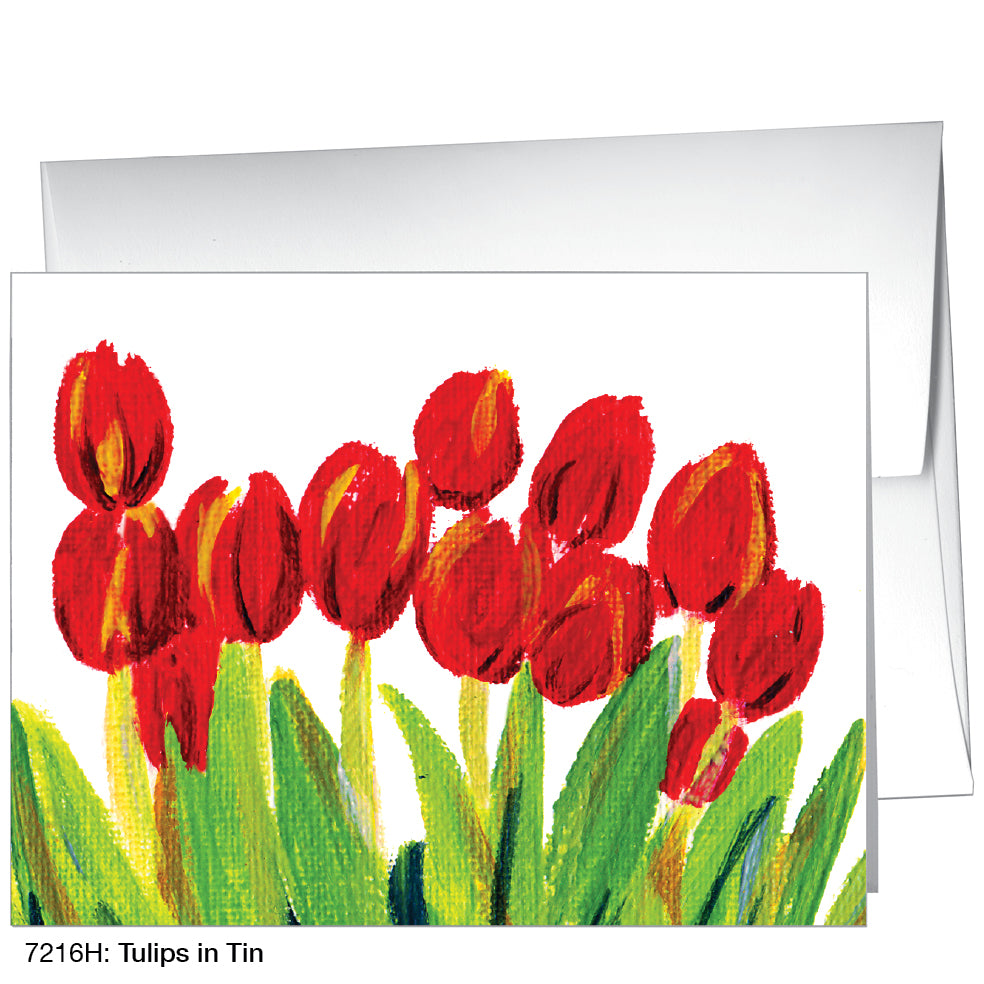 Tulips In Tin, Greeting Card (7216H)